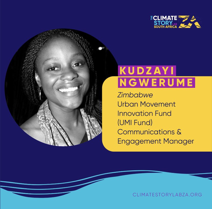 <a href="/climatestoryza/">Climate Story Lab ZA</a> Day 1! 

Introducing the first speaker today: Kudzayi Ngwerume <a href="/Kudzayi/">Kudzayi</a>