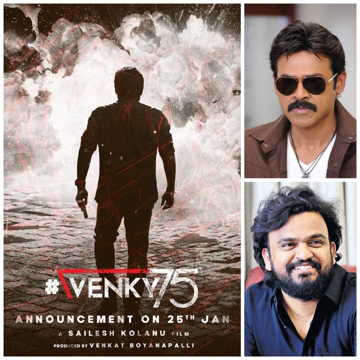 As expected, the most awaited landmark film from #TeluguFilmIndustry #Venky75 will be a unique action entertainer directed by #SaileshKolanu !! A promising, interesting and hype film from #VenkateshDaggubati after a long gap.