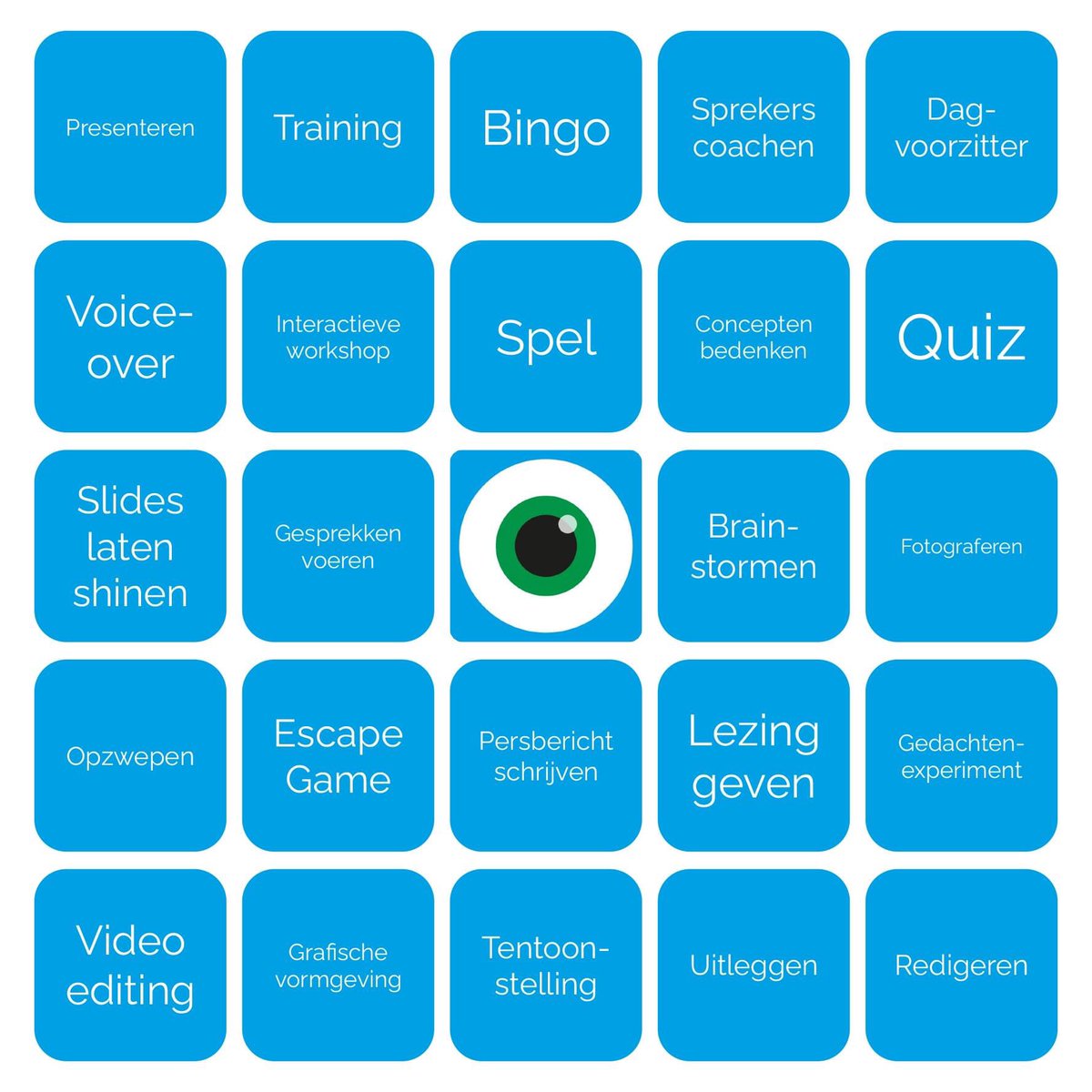 Op zoek naar leuke opdrachten! Speel #LucasBingo en ontdek wat ik voor jou kan doen. Bij één rijtje win je koffie én een brainstorm over je project. Twee rijtjes of meer? Dan krijg je er een gebakje bij 🍰

Delen mag! 🤗 (Vals spelen dit keer ook)

#wetenschapscommunicatie