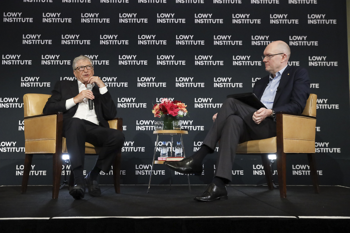 Tech founder and philanthropist @BillGates spoke in conversation with Executive Director @mfullilove at 31 Bligh Street. They discussed global challenges in climate, environment, pandemic preparedness and public health. Watch or listen: https://t.co/21CnJqHGsI 