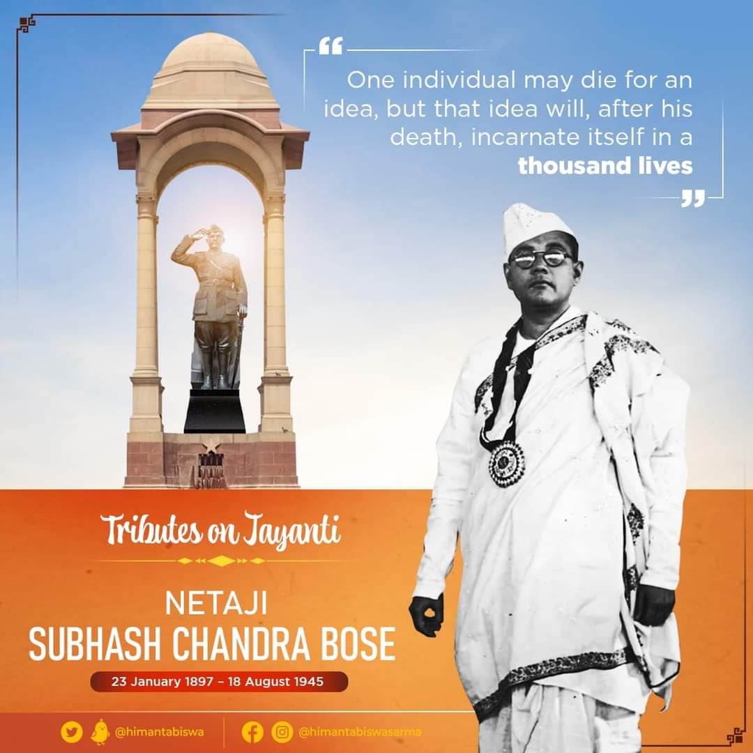 Remembering Netaji Subhas Chandra Bose🙏 on his 126th birth anniversary🇮🇳
.

 #tribute #birthanniversary #freedomfighter  #azadhindarmy #JaiHind #Netaji #SubashChandraBose #SayantikaBanerjeeOfficial