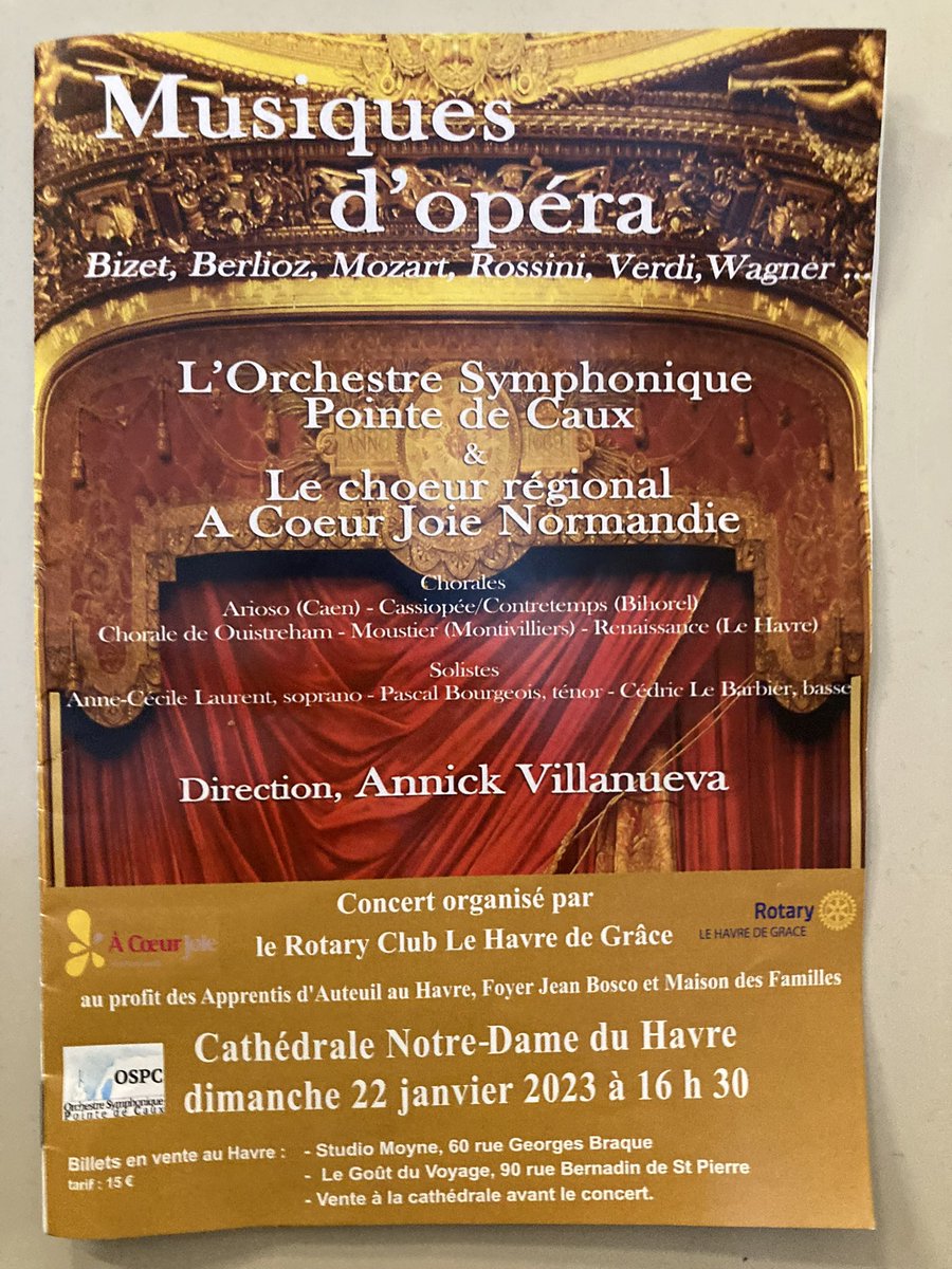 AgnesCarel76's tweet photo. 🎶À la Cathédrale Notre-Dame du #Havre
Org. par le @Rotary club Le Havre de Grâce, au profit des Apprentis d'Auteuil, Foyer Jean Bosco et Maison des Familles, j’ai assisté au "concert du Nouvel An"
🎶Progr festif de #OSPC orch symph de la pointe de Caux et du choeur #ACoeurJoie https://t.co/EZTBydiCCX
