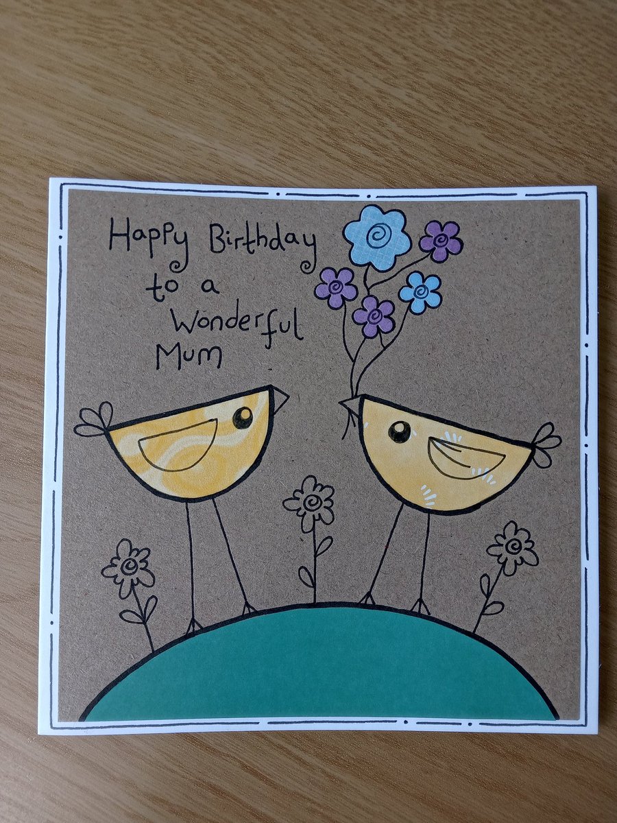 Morning #earlybiz. One of my many cards to celebrate your loved ones on their birthdays 
Etsy.com/shop/birdydood… 

#UKMakers #mhhsbd #CraftBizParty #etsyme #shopindie
