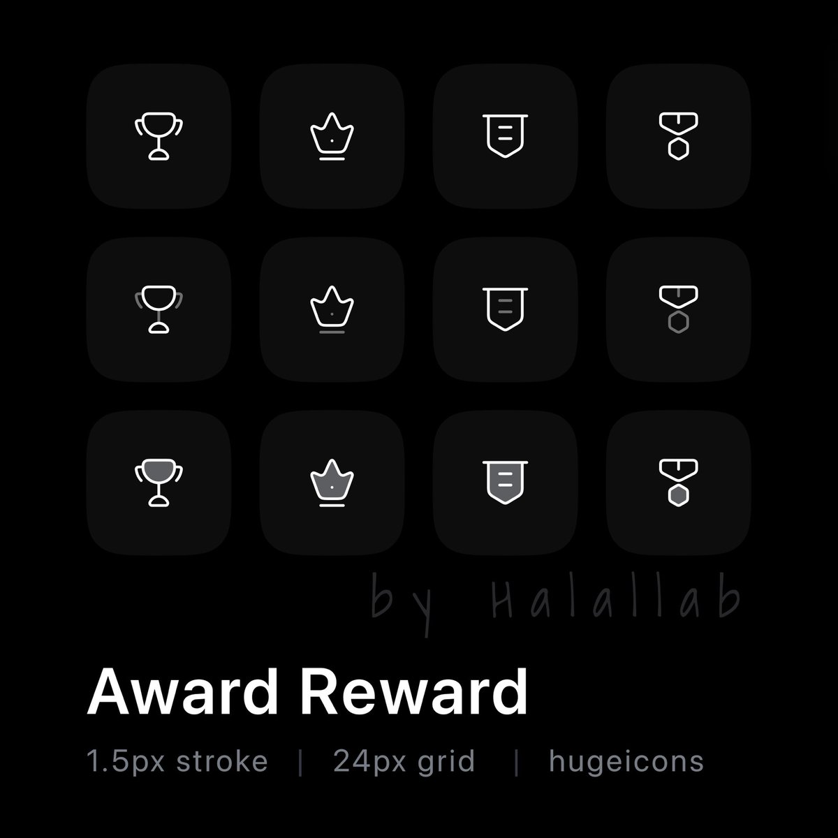 huge_icons's tweet photo. huge_icons Award Reward Icons Set
Day-005
#icondesign #premiumicon #cleanicon #hugeicon #iconset https://t.co/8HHPfja7pg