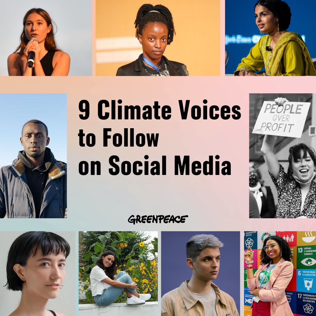 Get to know 9 inspiring climate activists from around the world who echo their voice through social media about climate issues and to motivate others to do impactful changes on climate &gt;&gt; greenpeace.org/international/…