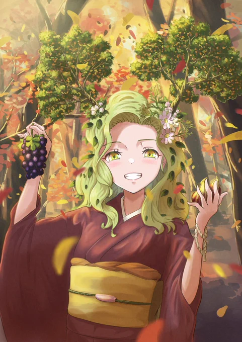 #オリキャラは性癖の見本市#イラスト 自然が似合う我が子達 