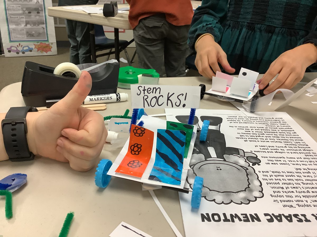 Gamerd0g's tweet photo. Fourth grade #STEM engineers each experienced the "Wheel and Axel" during a hands-on Car Challenge! After the wheel/axel, each built the vehicle chassis then the model. One student built a wagon plus a third wheel/axel to place her horses on! #science @tirebusiness @kenwoodtire https://t.co/61Sp9Wq6gW