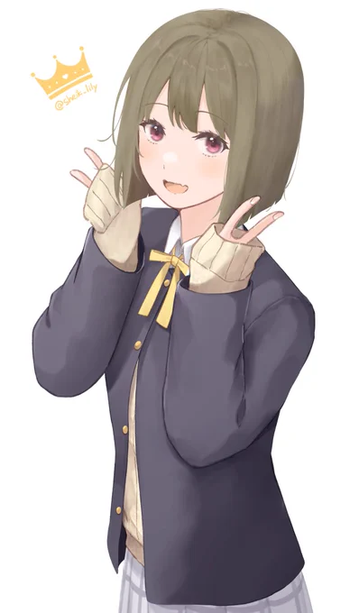 中須後輩おめでとう!!!(過去絵)#中須かすみ生誕祭2023#中須かすみ生誕祭絵2023 