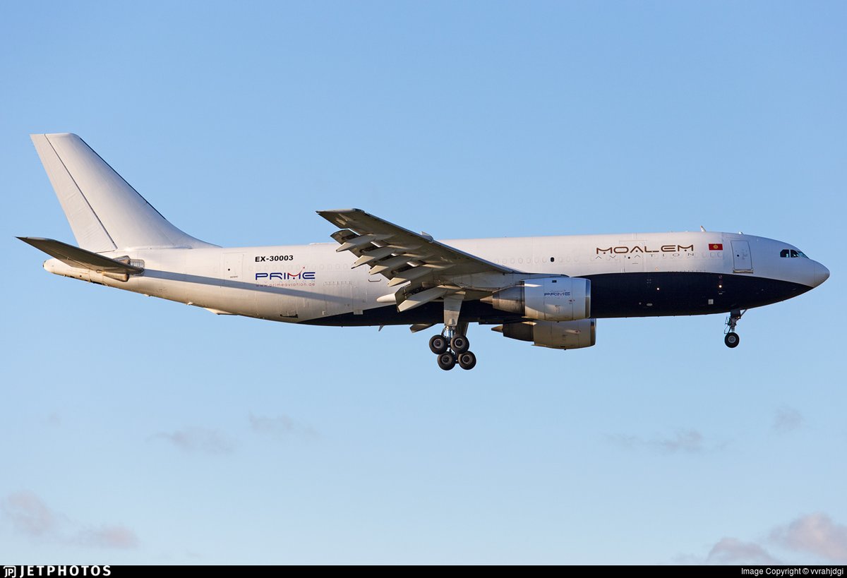 IAFSpotter's tweet photo. Ghost fleet pop up in #India now, #Kyrgyzstan Registered #Moalem Aviation #Airbus #A300 off from Kolkata Airport and heading to north, Departed from #Kolkata airport cargo side 

#EX30003 #6010EE https://t.co/phfFL7kV1f