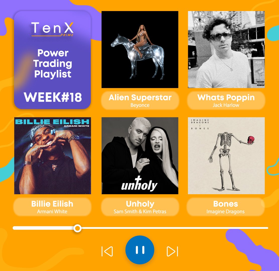 tenxprimeglobal's tweet photo. Start your monday with our energizing pick of the week playlist, keep that momentum going strong, stay gold.
#TenXPrime #playlist #tenshare #tradingtips #tradingmadeeasy #TenTimes #10x #GrowTenX https://t.co/RUlF5suS9t