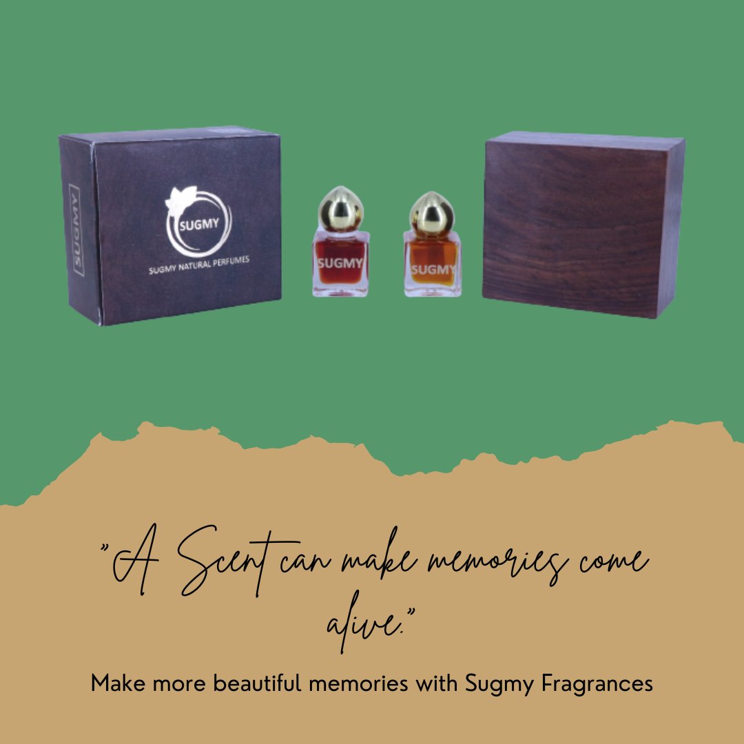 'A Scent can make memories comes alive.'
Make more beautiful memories with Sugmy Fragrances
#perfume #alcoholfreeperfume #veganproducts #organicperfume #veganperfume #sugmy #kannaujattar #sugmyfragrances #attarcollection #attar #attarlover #aromamagic #MondayMemories #mondayvibe