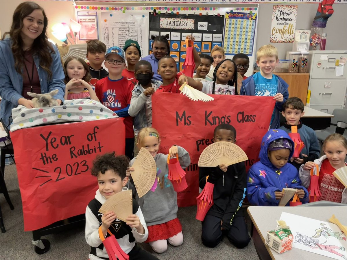 We had a lot of fun learning about & celebrating Chinese New Year! 🏮🐰@HumbleISD_MBE #mbeisfamily