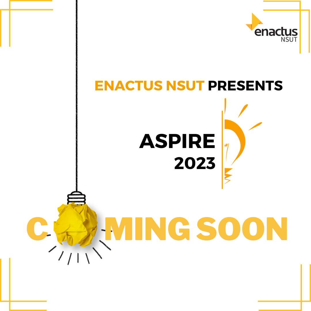 EnactusNSUT's tweet photo. Buckle up!
It's time to witness the 9th edition of the Annual Social Entrepreneurship Conclave of NSUT.

From enthralling corporate events to mind-boggling case studies and engrossing speaker sessions, we proudly bring to you, Aspire'23. https://t.co/yA1N1uFz6d