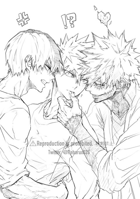 Request 10
焦+茶×爆|ちょっかい出す兄と怒る弟に挟まれる爆 