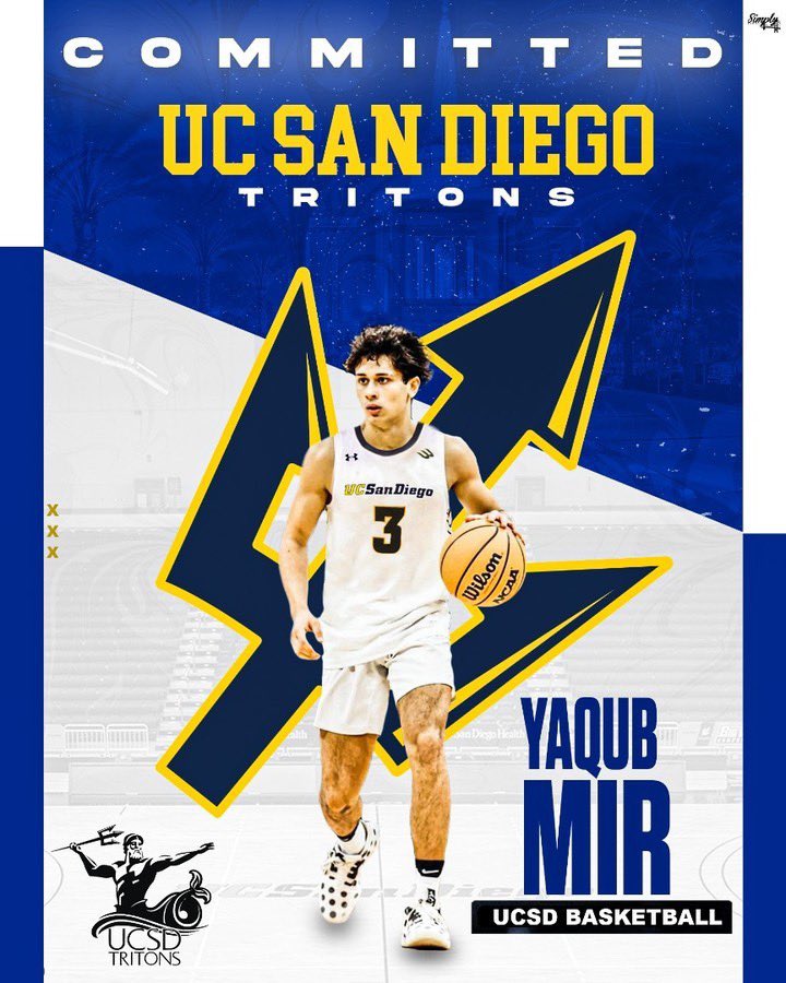 I am grateful to announce my commitment to UC San Diego to play D1 basketball and continue my academic career. I want to thank all my coaches, trainers, friends, and family who helped me get here. Go Tritons! 🔱