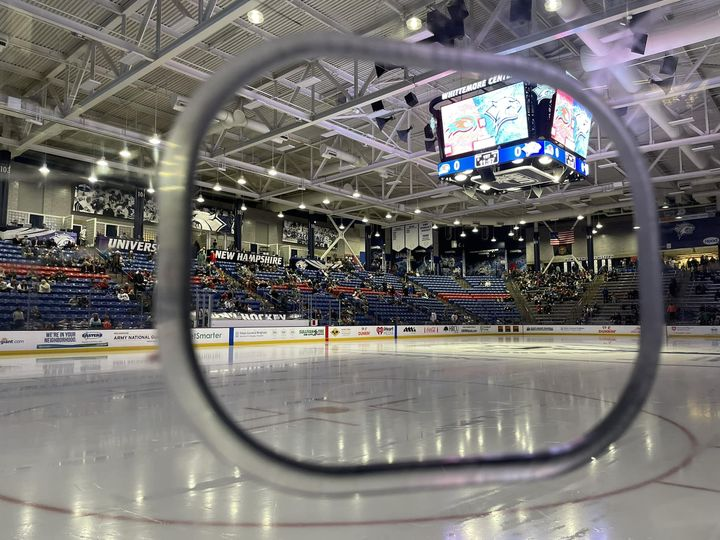 EagleHasLandd11's tweet photo. I can't stress how much I wish the rinks have camera holes. UNH Wildcats just put them in their arena. This dramatically increases the visual images and communication. @NeilRavin18, @EHL_Hockey https://t.co/QVYljjDtD3