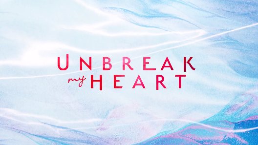 Unbreak my heart logo poster