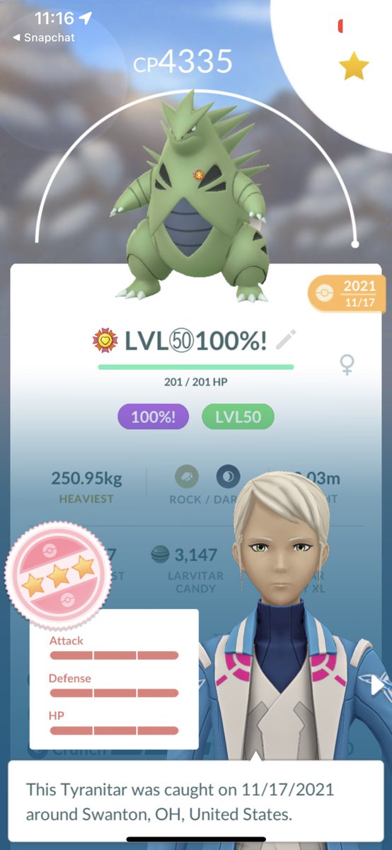 avalosdonovan's tweet photo. Finally got my baby to lvl 50 with yesterday’s event😱 took all my stardust tho😒 #PokemonGOCommunityDay #PokemonGOApp #Niantic https://t.co/VBLTHbD69k