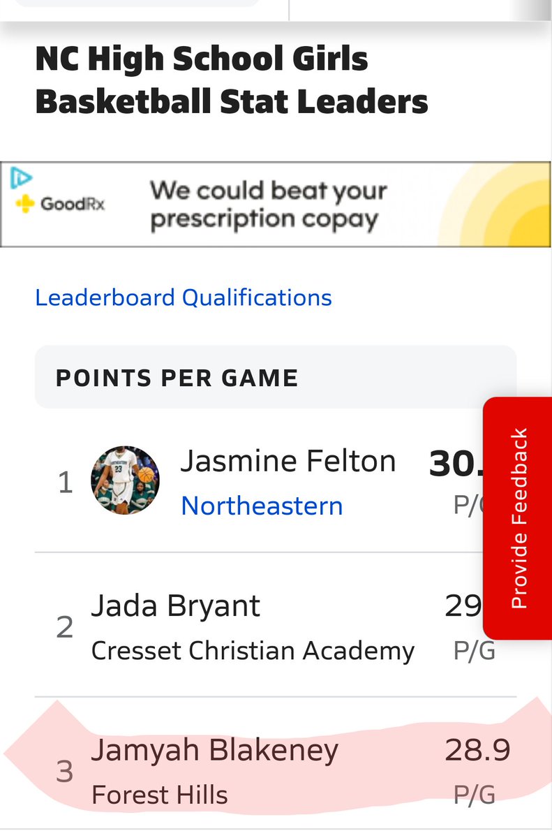 unsigned '23 G Jamyah Blakeney (<a href="/JamyahB_/">Jamyah</a>)
* 3rd  NC scoring (28.9)
* 7th 3ptrs made (57)
* 10th FT made (90 @ 80%)
* 1594 career pts (and counting)
hudl.com/video/3/140599…
<a href="/WingateWBB/">开云体育彩票百家乐乐鱼体育六合彩九游体育棋牌真人电子电竞华体会爱游戏德州扑克捕鱼博彩亚博体育世界杯</a>  <a href="/catawba_wbb/">Catawba Women’s Basketball</a>
<a href="/CoachJeriP/">Jeri Porter</a> <a href="/FM_WBB/">Francis Marion WBB</a>
<a href="/Coker_WBB/">Coker Women's Basketball</a> <a href="/Converse_wbb/">Converse University Women’s Basketball</a> <a href="/LRUWBB/">Lenoir-Rhyne Women's Basketball</a> <a href="/AbbeyWBB/">Belmont Abbey Women's Basketball</a> @MrBigShot_Bland