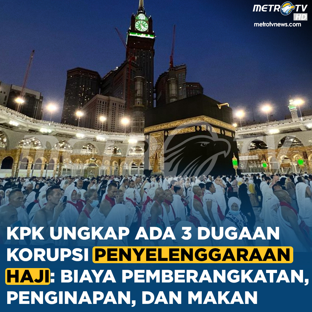 Komisi Pemberantasan Korupsi mengungkap ada tiga pos titik dugaan korupsi mark-up dalam penyelenggaraan ibadah haji, diantaranya dugaan mark-up pemberangkatan-pemiulangan jamaah haji, penginapan, biaya makan serta biaya pengawasan haji.