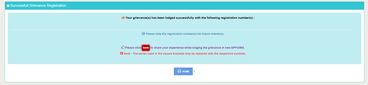 Memayank's tweet photo. @socialepfo grievance register doesnt show number after adding the complain. https://t.co/DceQxHvdnT