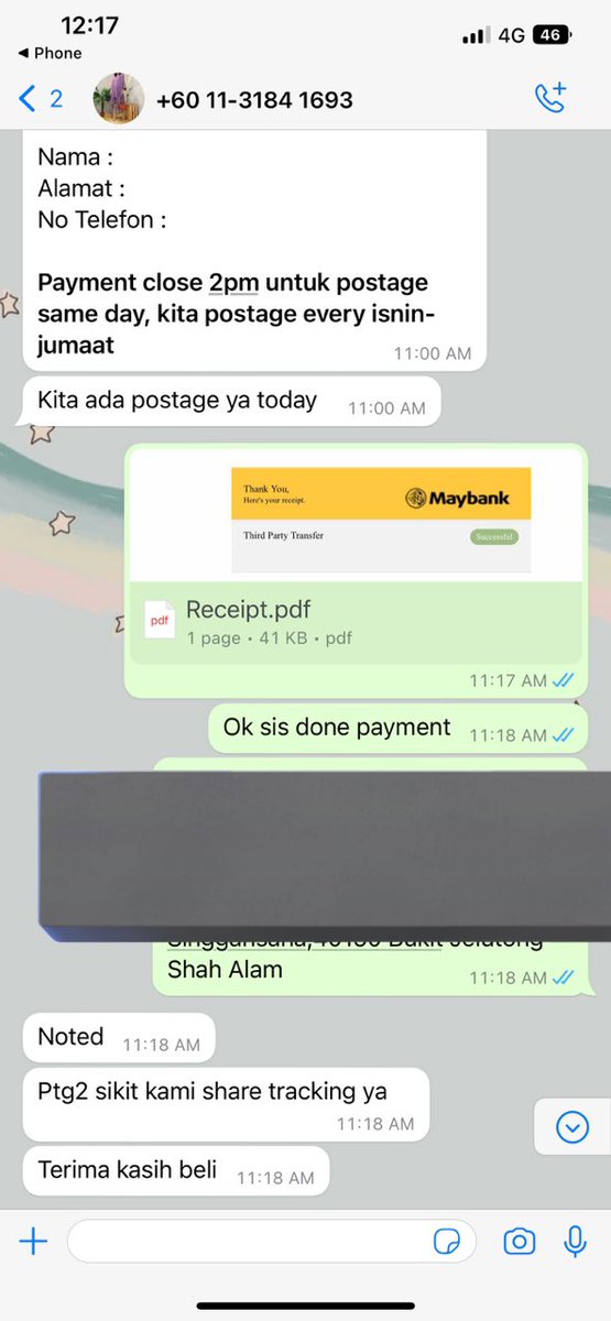 roslina_rosli's tweet photo. MAKE THIS VIRAL‼️
SCAMMER ALLERT ‼️

I purchased baju from this IG SHOP, once payment made, seller block me. Unreachable at all. 

Please report this IG SHOP. Semoga lepas makan duit haram, tekak dia rasa panas and naik ulser penuh. Stress ah aku‼️ https://t.co/su4od7UETq
