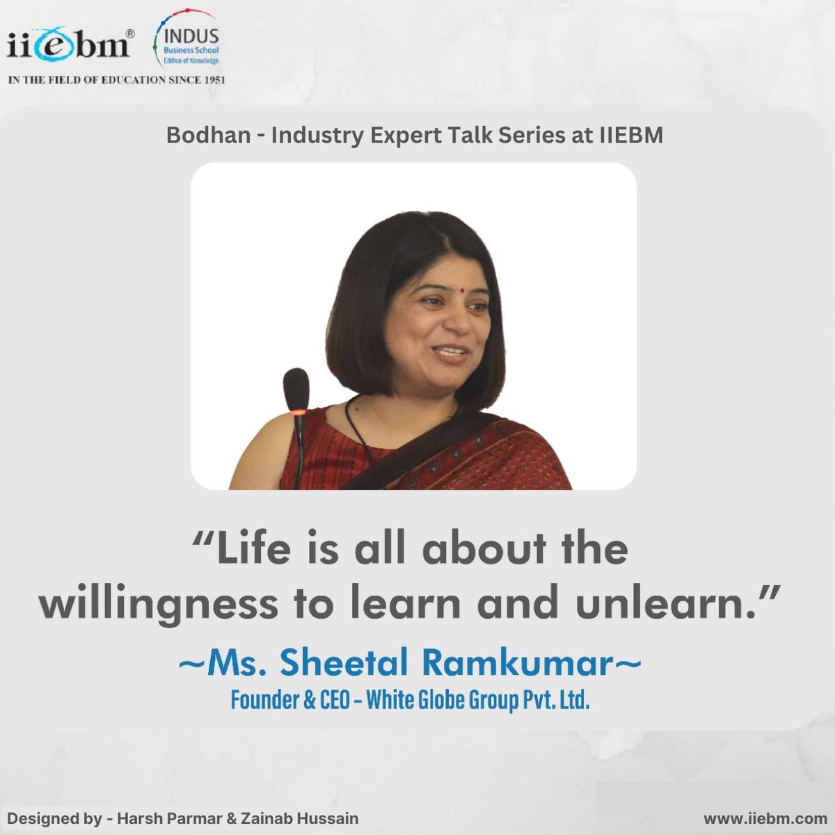Jaisingh_IIEBM's tweet photo. Bodhan - Industry expert talk series!!

Let Knowledge Prevail !
. 
.
.
.
#Education #Motivation #GuestSpeakers #IIEBM #IndusBusinessSchool  #LetKnowledgePrevail #Studentfortwoyearsleaderforlife #motivationalquotes  #motivation #thoughtfortheday #inspiration #Bodhan @iiebm https://t.co/8T4NyBtVOM