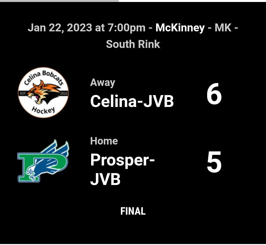 A tough one score loss.
Congrats Celina!!!