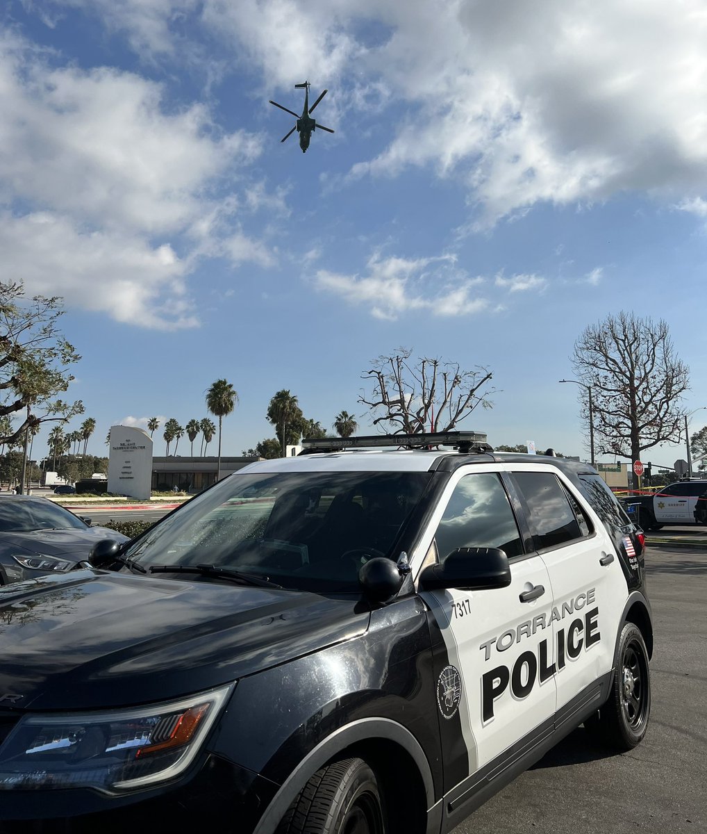 TorrancePD's tweet photo. As we continue to mourn the innocent lives lost in the Monterey Park mass shooting, we want to commend members of our Patrol Team for locating the shooting suspect within our City. We also want to thank LASD SEB and all of our South Bay partners for their assistance today. https://t.co/wYWfDEsKDb