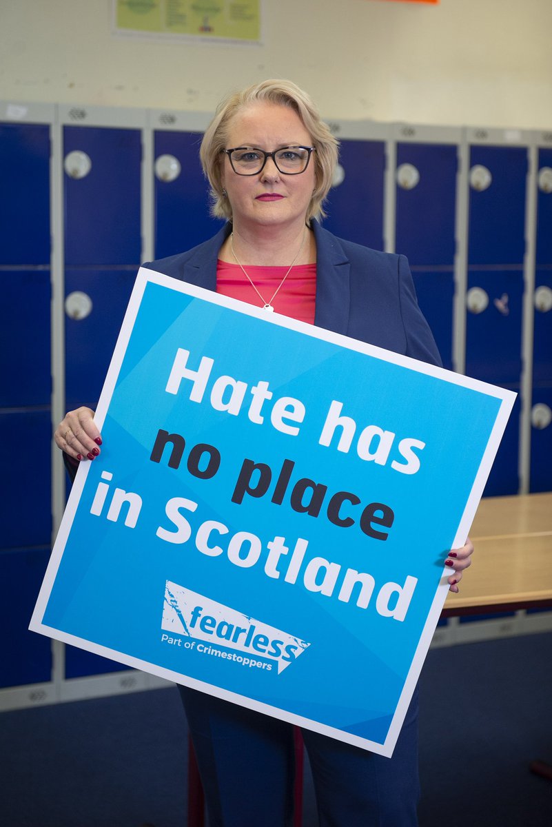 Today we're launching our NEW #HateCrime campaign as part of #HMD2023 Many thanks to Equalities Minister @ChristinaSNP and @ScotGovFairer for supporting. More info - crimestoppers-uk.org/fearless/profe…