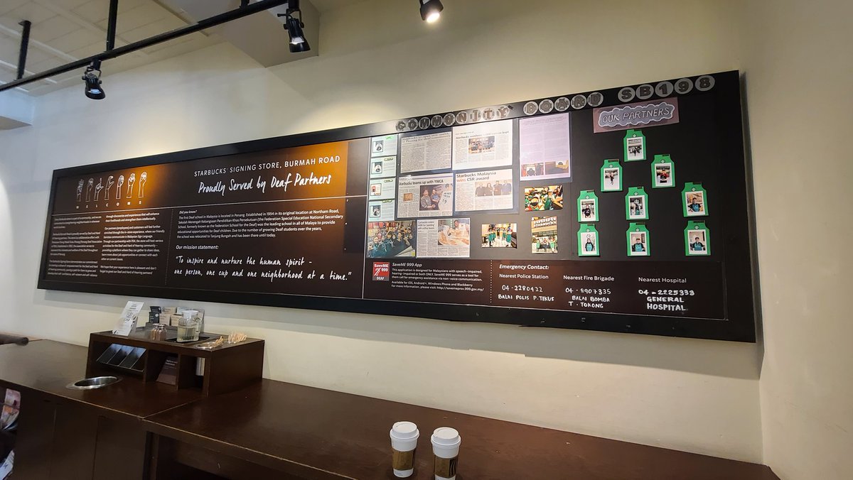 Pi_INU_Token's tweet photo. For those who love Starbucks coffee, it is part of the trip to visit stores with different characteristics. Located in Penang, Malaysia, this place has been made for the listening/speaking handicapped since opening, and is a silent example of Starbucks' social contribution. https://t.co/kkrZt2zfi3