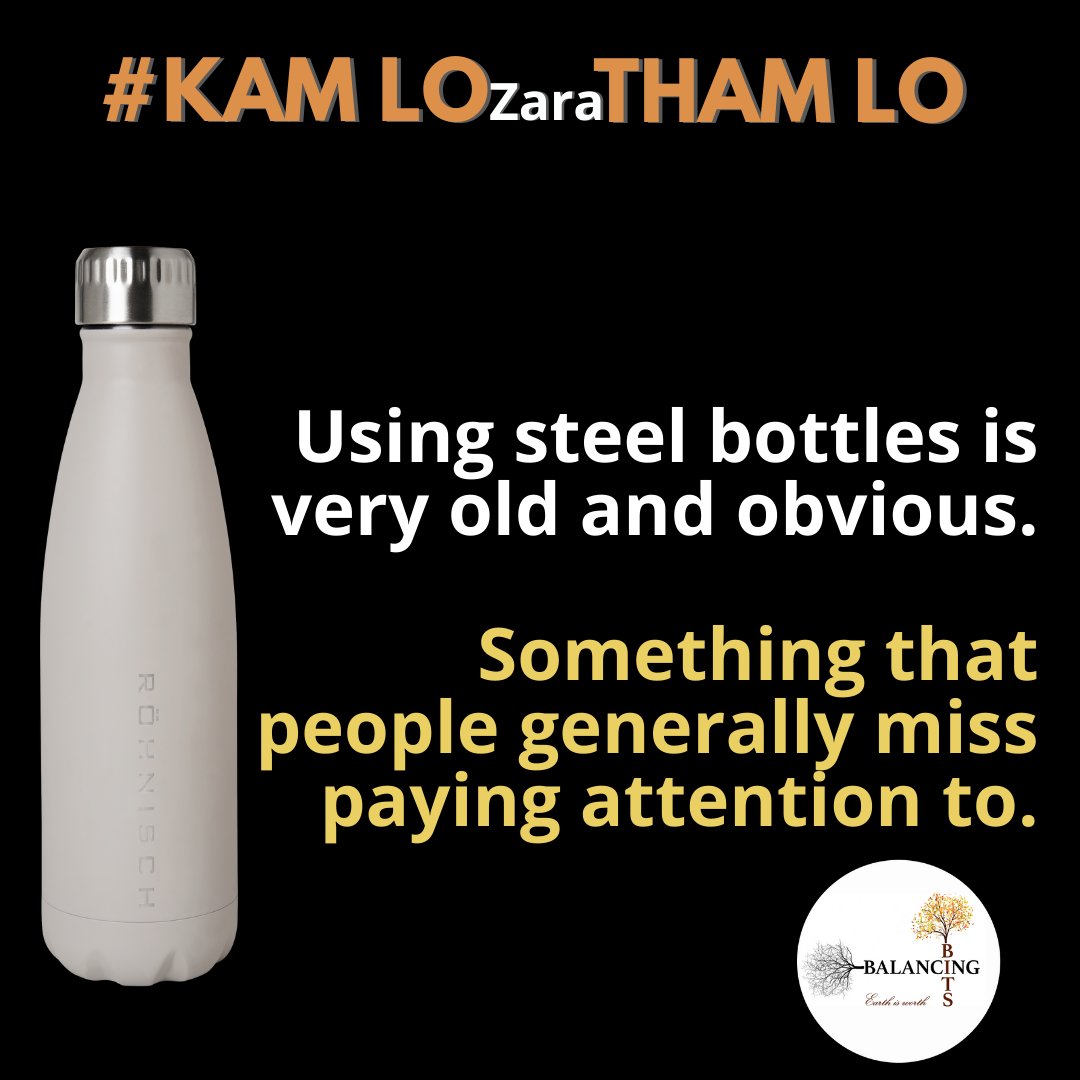 balancingbits's tweet photo. #KamLoZaraThamLo, Our personal experiences shared in form of a new series through which you are going to get tips and tricks to reduce the waste.
More you share this message, lesser waste gets generated. #reducewaste #newnorm #balancingbits #plasticbottles #Steel https://t.co/QmZgkoCVob