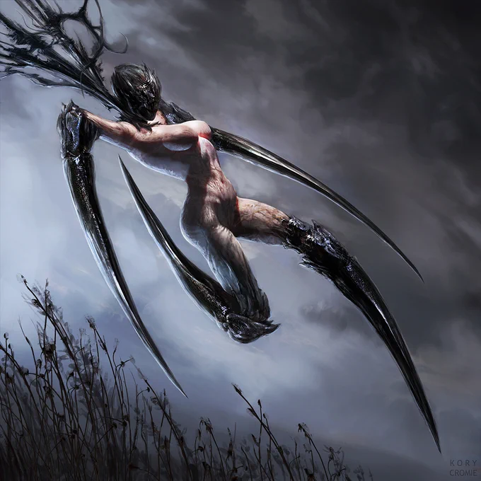 Character concept design based off of an illustration by Alfred Kubin. 
