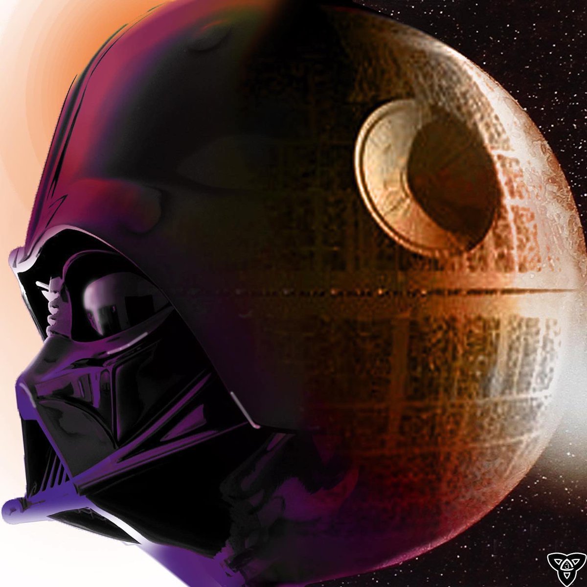 Maha_Sattva's tweet photo. Sith on the Death Star. 
( Kid Cudi x Star Wars, by Maha Sattva ) https://t.co/K10eLxEDvn