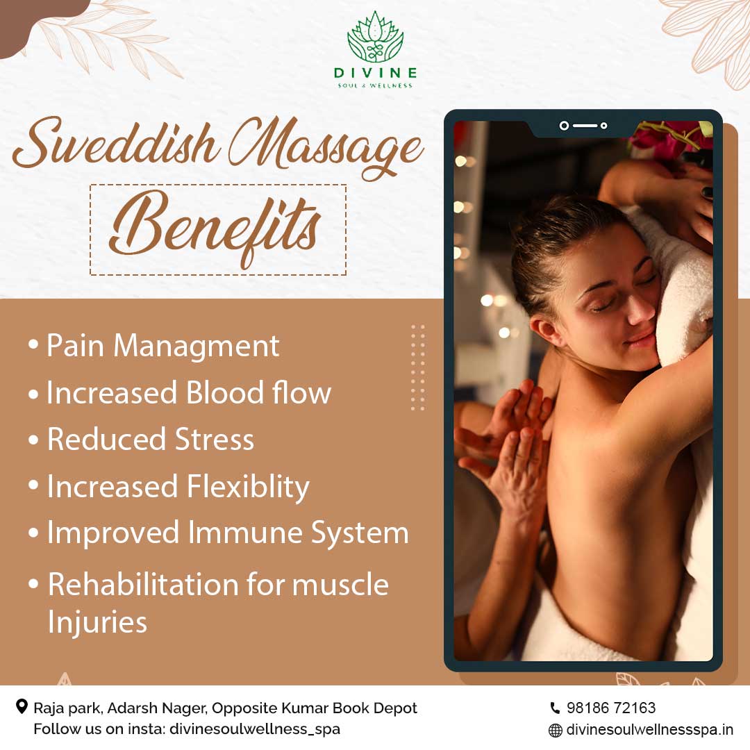 DSoulwellness's tweet photo. Swedish massage therapy is the most well-known and widely practiced sort of therapeutic massage—and for good reason. 

Contact Us: +91 9818672163
Visit Us: https://t.co/WHDHEO59rc

#swedishmassage #massage #deeptissuemassage #massagetherapy #massagetherapist #relaxation #spa https://t.co/vESi5xX4gJ
