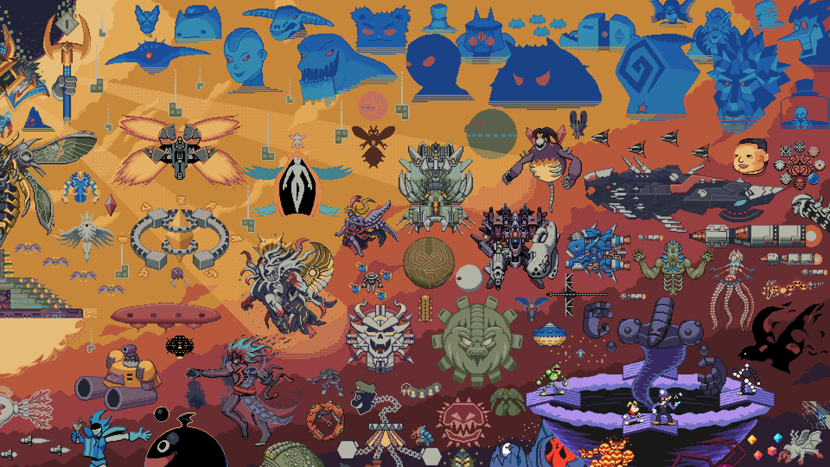ScepterDPinoy's tweet photo. #ドット絵 #pixelart #aseprite #mockup #newgrounds #indiegame #fanart Happy Pixel Day 2023 everyone! This took me around 4 months and less to make this as best as I can. Recent video game heroes vs. recent final bosses. https://t.co/Wqo8rOAB9V