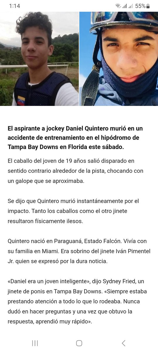 Ferremoran's tweet photo. @JaramilloJockey Acá el desarrollo de la noticia, lamentable https://t.co/80beG8qbdo