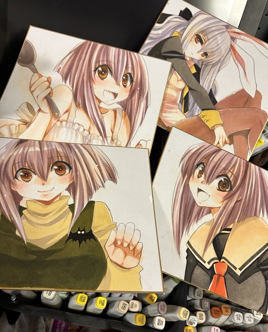 BOOTHの色紙お待たせしてます!出来次第順次送りますのでお待ちいただけると幸いです。 