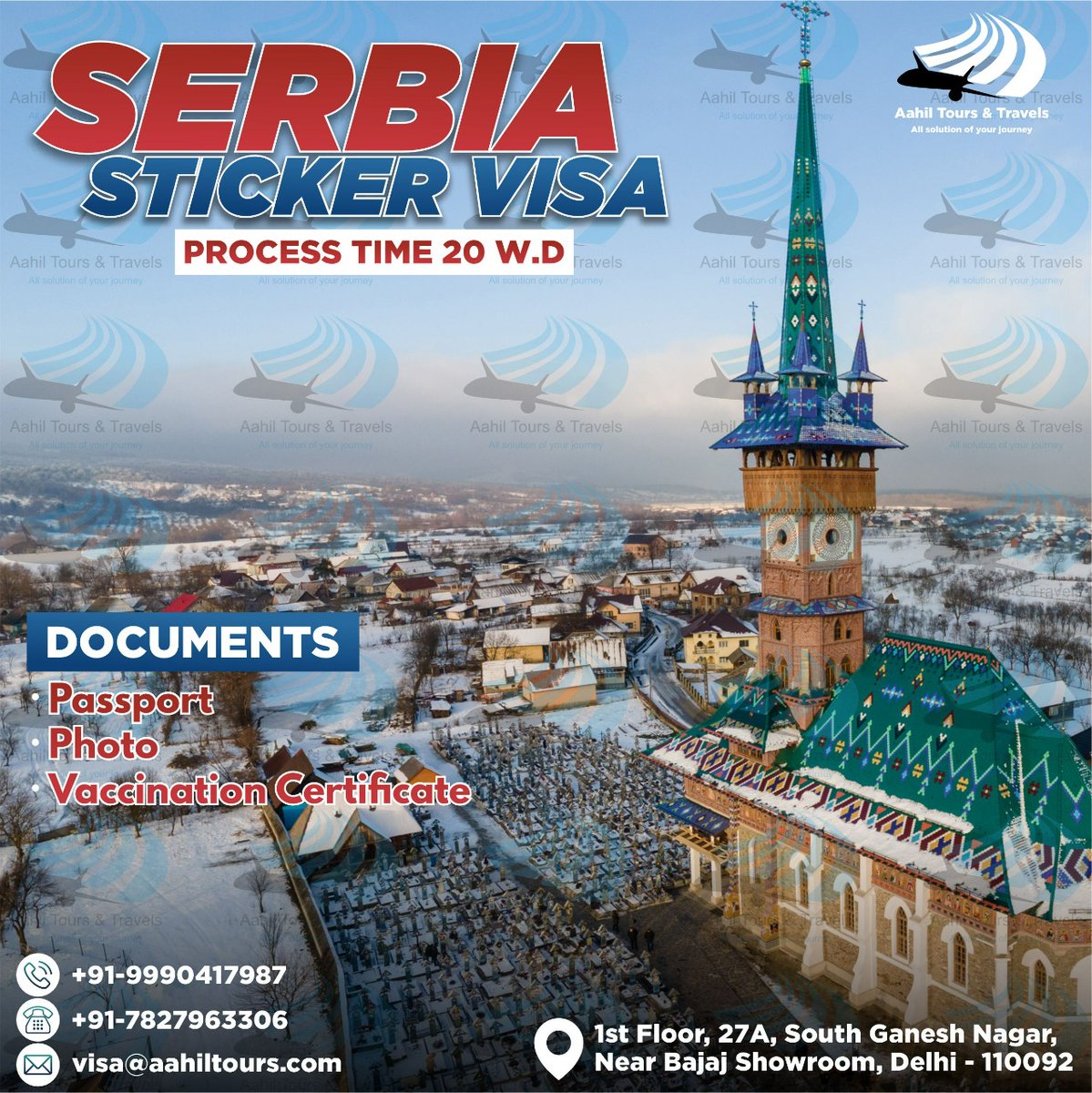 aahiltours's tweet photo. Get visa assistance for Serbia at best price. Details are mentioned in flyer. For more information click on the link https://t.co/gmDX1Qohfw

#aahiltour #serbia #sticker #VISA #availablenow #serbiavisa #FastProcess #serbiatravel #contactus https://t.co/1mAUfeTyMT