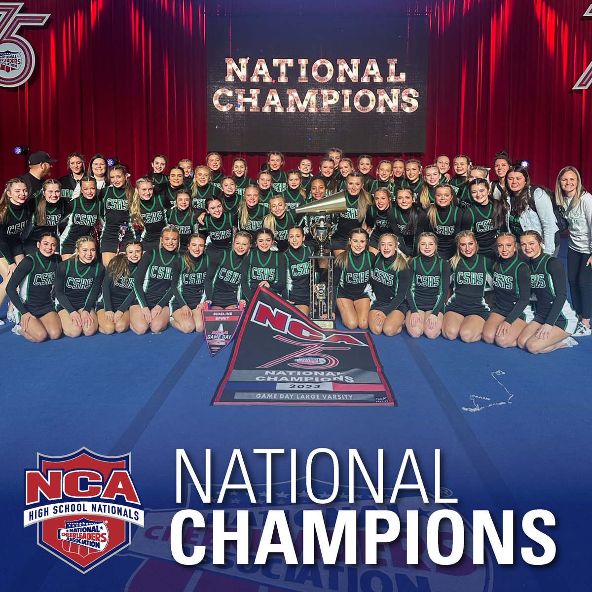 Congratulations to our Game Day Large Varsity National Champions! 🏆✨ #theworkisworthit