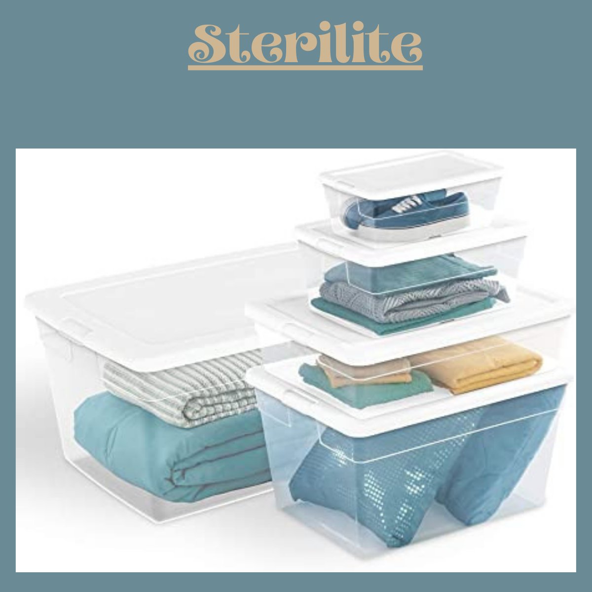 Tareqhasan111's tweet photo. Sterilite 90 Quart/85 Liter Storage Box, Clear with a White Lid
Visit now👉https://t.co/b735soTup1
 #Beauty #Health #Clothing #Feminine_Care #Food #Household #Kitchen #Mainstays #Fixnity https://t.co/F3XshDHhIU