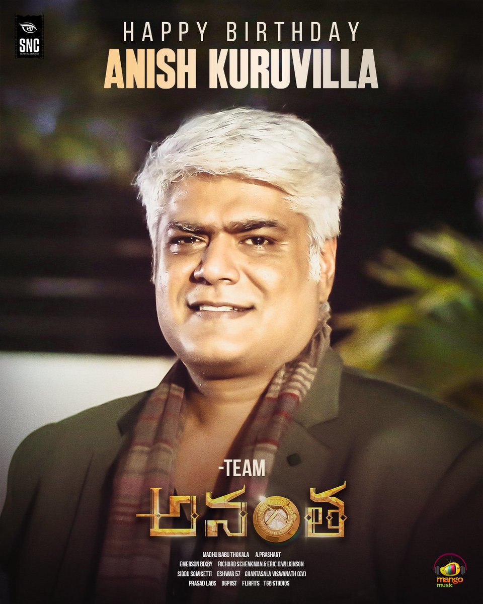 srinethraoffl's tweet photo. Here's wishing the most talented actor @anishkuruvilla a very Happy Birthday๐.
- Team #Anantha
#AnanthaTeaser - https://t.co/5dbs0KHD3R
@srinethraoffl #SriNethraCreations @Prashantalakun2 #RithikaChakraborty #GhantasalaViswanath #SreenivasDarimisetty #MadhuBabu #APrashant https://t.co/HJqGpB8eBq