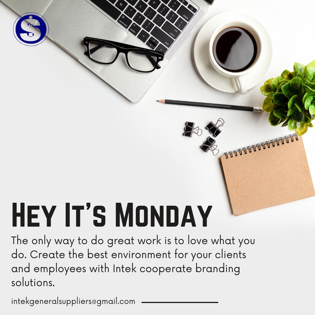 'Start the week off on the right foot with Intek General Supplies. We provide the tools and solutions to help your business succeed. #MondayMotivation #BusinessGrowth #CorporateSolutions #ElevateYourBrand'