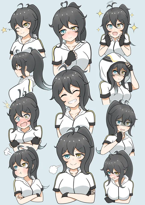 #オリキャラは性癖の見本市風呼ちゃんです。表情豊かな元気娘です。 