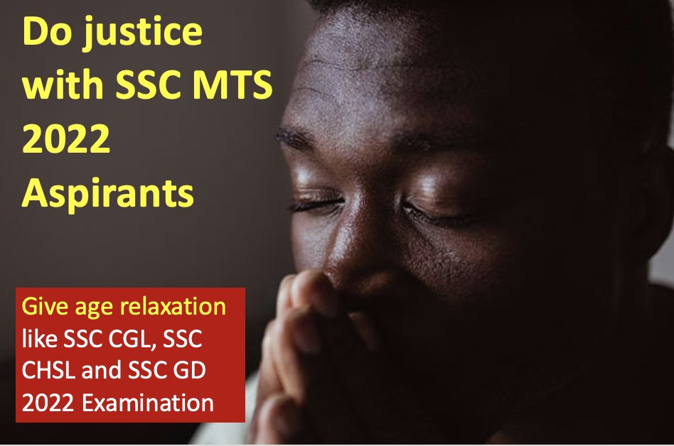 RbeJain's tweet photo. #SSC_MTS_2022_age_relaxation 
Aspirants जिनका last attempt था पूरी तरह से टूट चुके है, ये SSC MTS 2022 aspirants के साथ भेदभाव क्यों ?
@DoPTGoI https://t.co/ufXkEGqEMJ