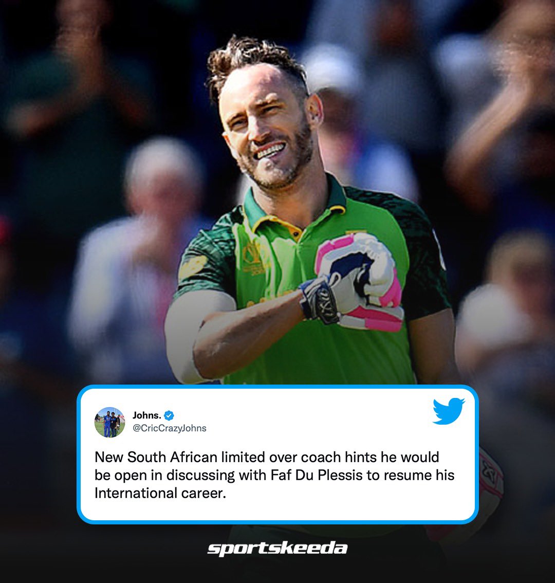 Faf Du Plessis back in the South African team? 🤩🤩

#crickettwitter #indvssa