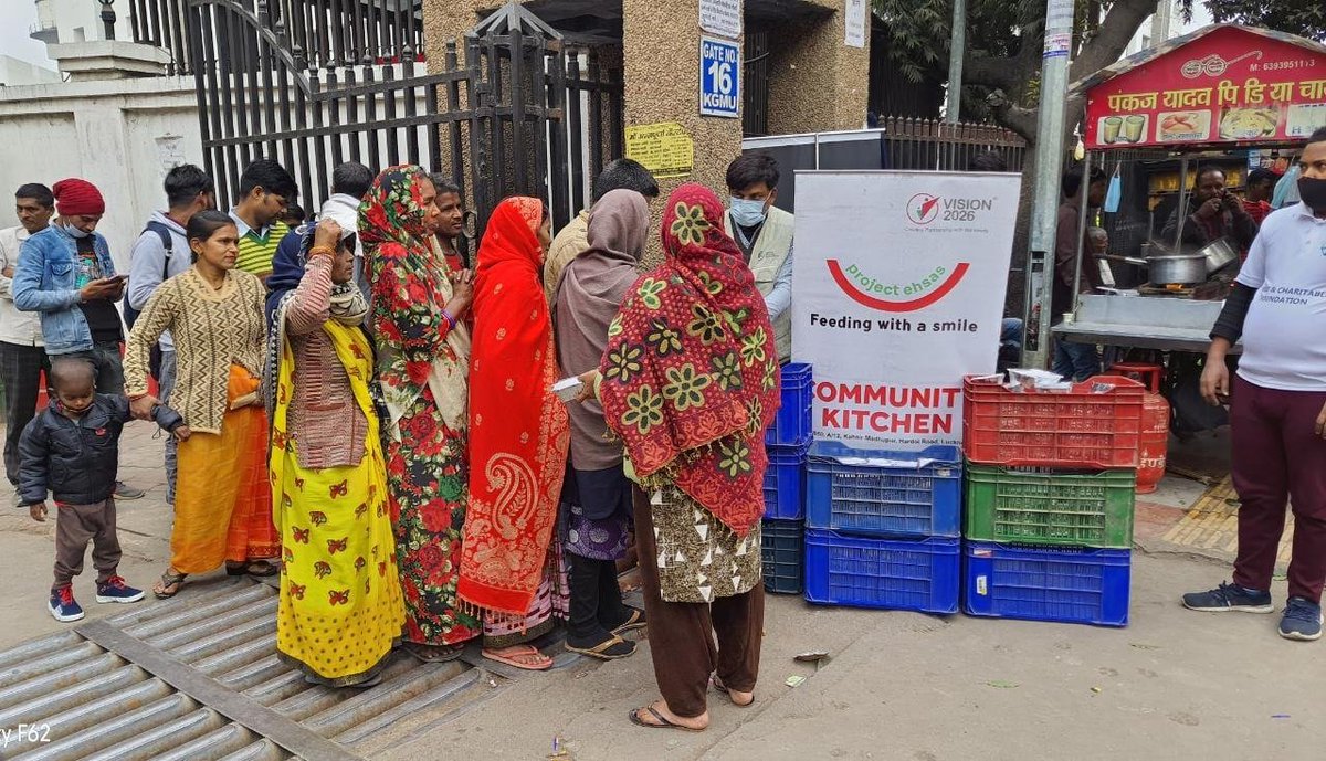 projectehsas's tweet image. @projectehsas food distribution in Lucknow