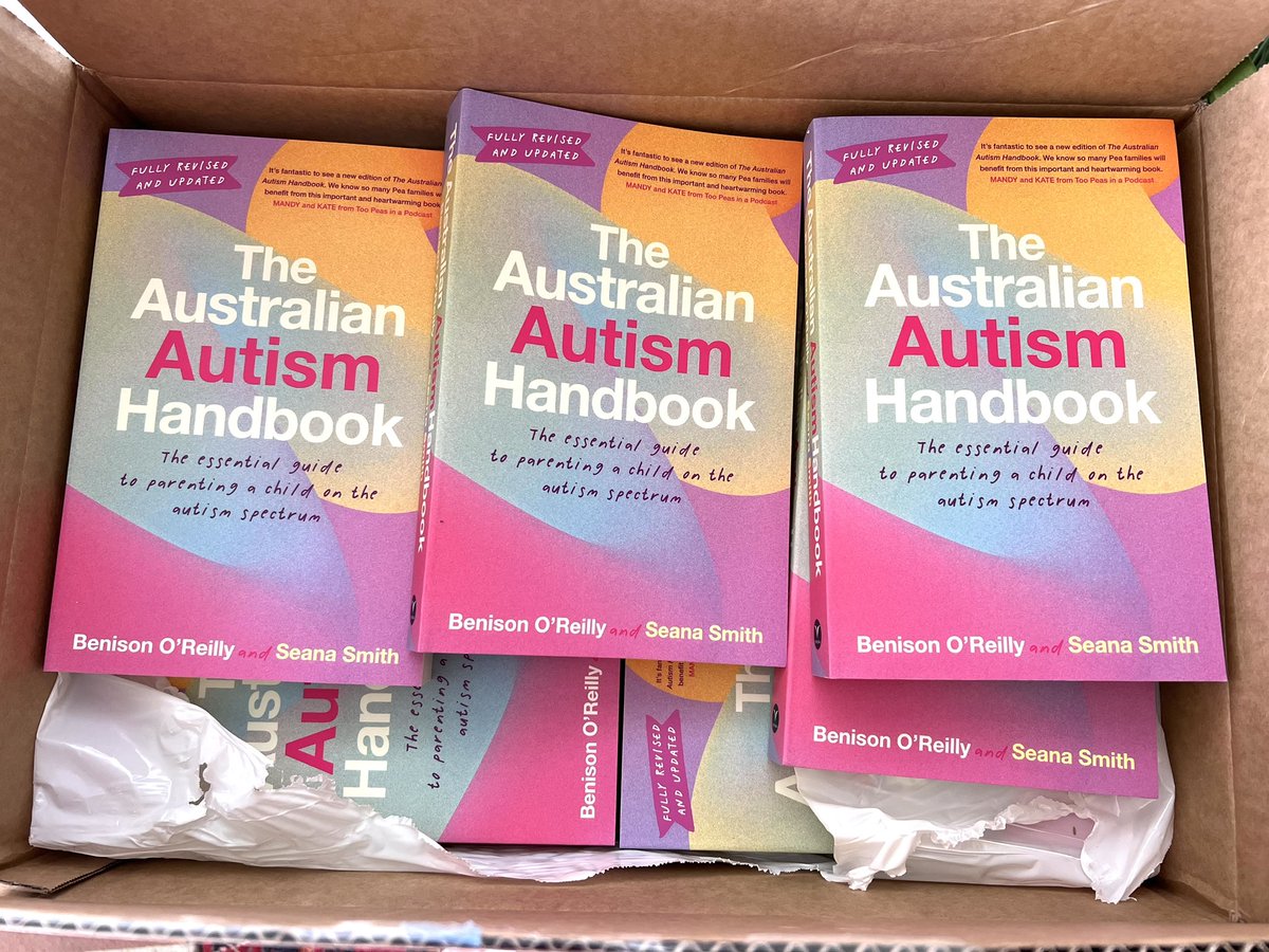 Great excitement! The new edition of the Australian Autism Handbook has arrived, this fourth edition has had a massive rewrite. 

Now to send of 40 or so copies to all the wonderful contributors!

@BenisonOReilly <a href="/AutismHandbook2/">The Australian Autism Handbook</a> <a href="/ventura_press/">Ventura Press</a>