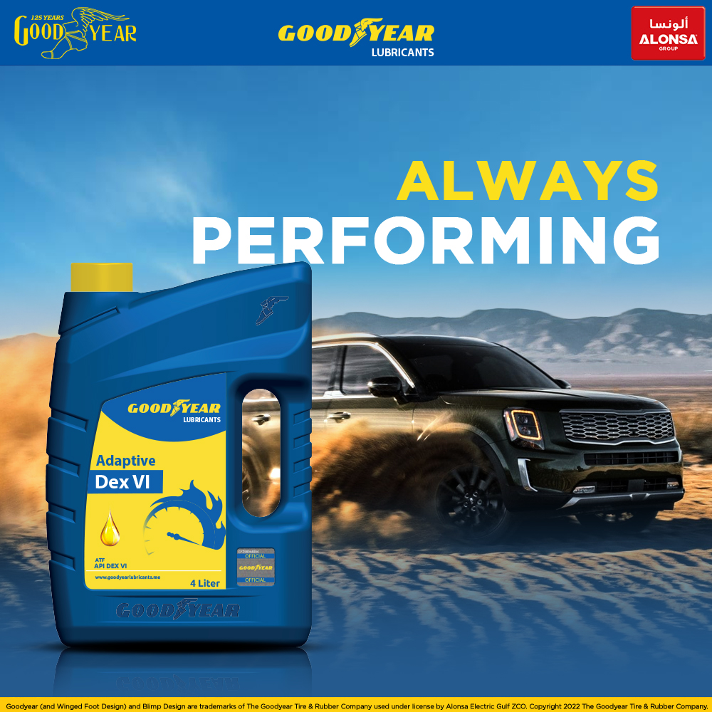 Switch to Goodyear Lubricants and embrace the power to perform at 100% every time.

#Goodyear #GoodyearLubricants #HighPerformance #ATF #DEXVI #Transmissionoil #CompleteProtection