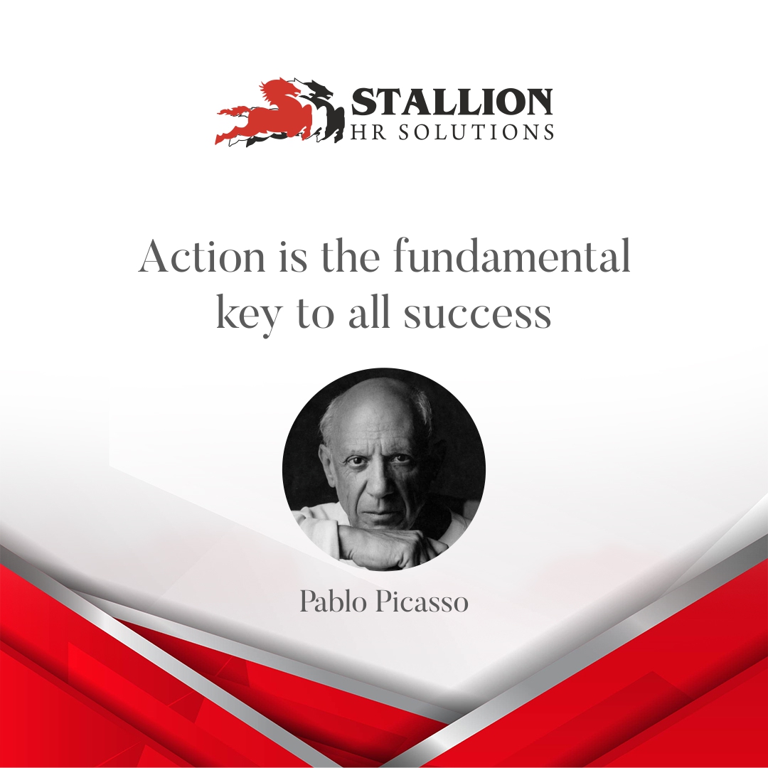 StallionHr's tweet photo. Action is the fundamental key to all success - Pablo Picasso

https://t.co/ehr24615jN

#mondaymotivation
#stallionhrsolutions #HR #MNC #IT #contractstaff #recruitment #talentpool #humanresource #hrexperts #staffingsolutions #outsourcing #recruiting #management #employeebenefits https://t.co/TdBdonoCbg